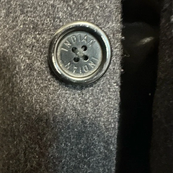 Indian Motocycle Wool Pea Coat Large ptp 26 - Picture 7 of 10